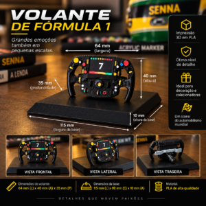 VOLANTE DE FORMULA 1 - MINIATURA